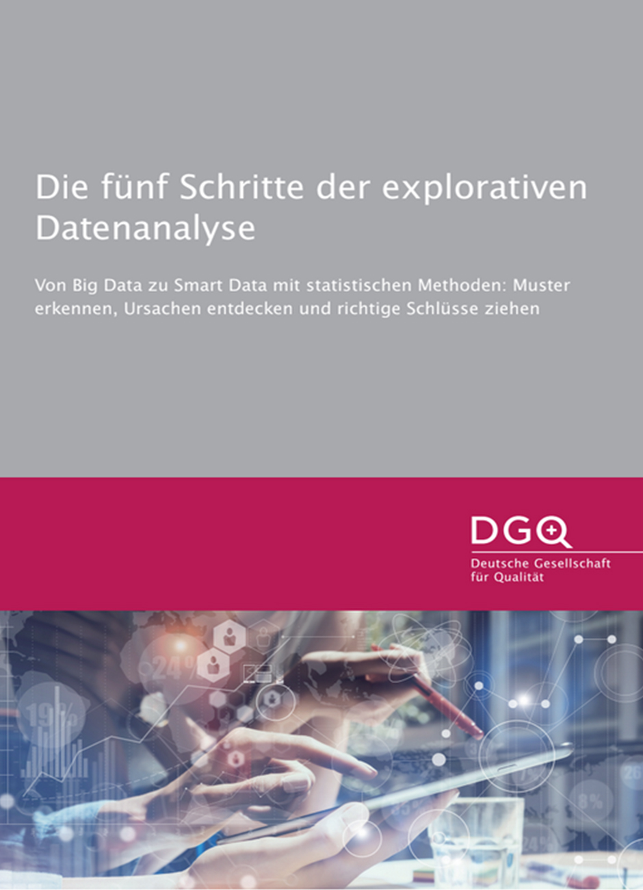 DGQ-Infografik: Die fünf Schritte der explorativen Datenanalyse